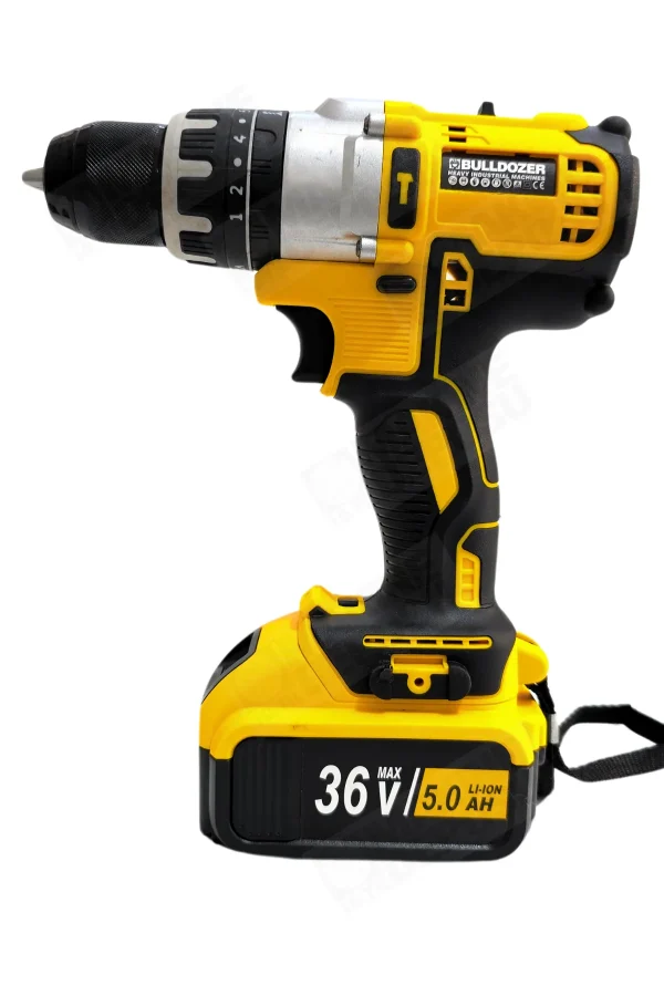 Bulldozer 35 Parça Süper Set Pro 36v 5ah Darbeli Çift Akülü Şarjlı Vidalama Matkap - Görsel 2