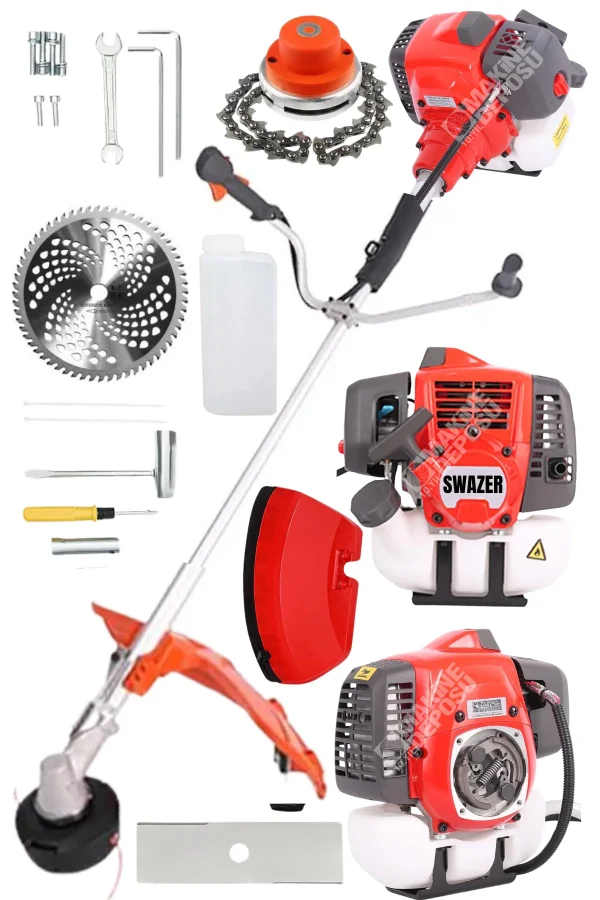 Swazer FR4 Benzinli Motorlu Tırpan Ot Çim Biçme Moturu Yan Tipi