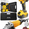 Bulldozer Taşlama Makina Setli + Xfuel 36v Çift Akülü Matkap - Görsel 4