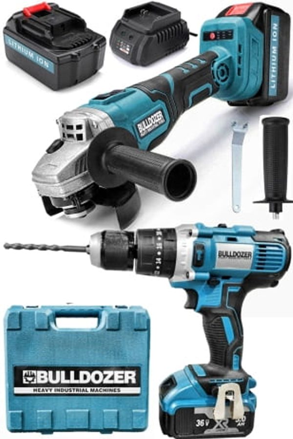 Bulldozer Pro 36v Akülü Taşlama ve 36v Akülü Vidalama Seti