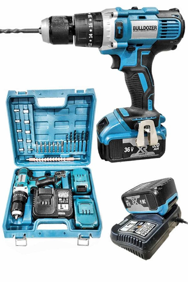Bulldozer 1200W Kırıcı Delici + Darbeli Çift Akülü Matkap - Görsel 2