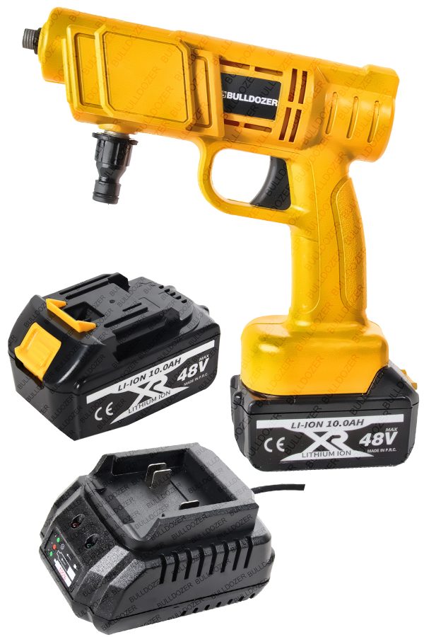 Bulldozer Oto Yıkama Makinesi 2 Akülü Basınçlı Yıkama Set - Görsel 3