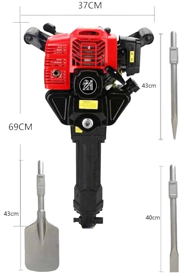 Swazer 6 Hp Benzinli Kırıcı 24kg 2T Motorlu Kırıcı 3 Uç Set - Görsel 4