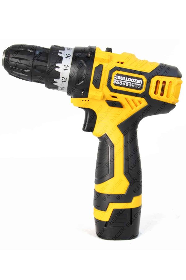 Bulldozer Pro12W  Kömürsüz Çift Bataryalı Şarjlı Pil Seviye Gösteren Akülü Vidalama Matkap - Görsel 2