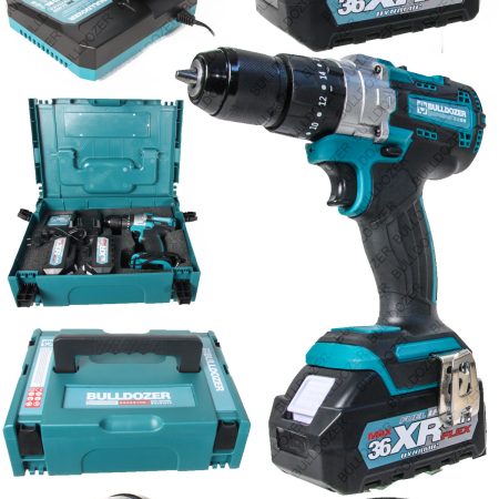 Bulldozer XR Pro Dynamic Kömürsüz 36V Çift Akülü Vidalama Matkap