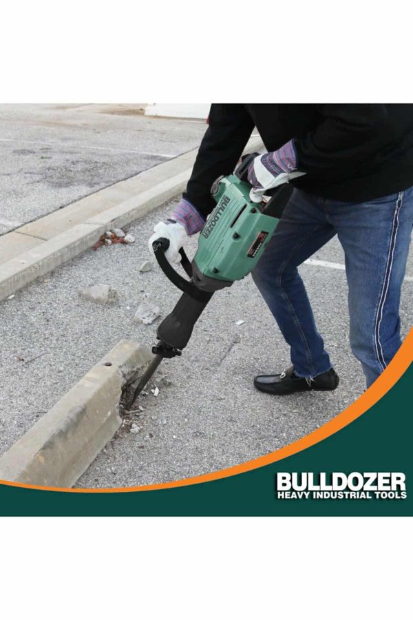 Bulldozer 16 KG 2800w Profesyonel 65mm Büyük Tip Kırıcı 48J Uç Hediyeli Çelik Çantalı - Görsel 6