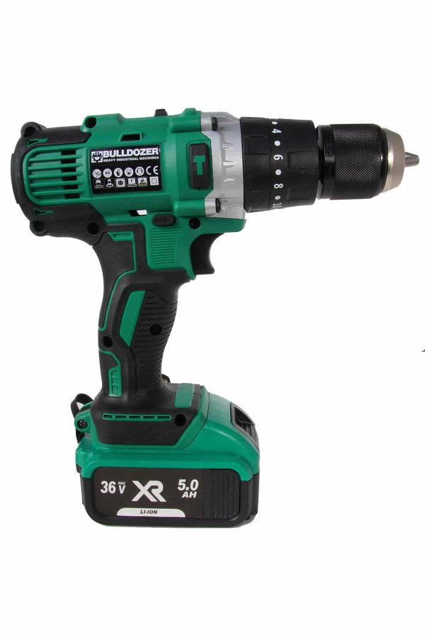 Bulldozer 36v Akülü Darbeli Vidalama Matkap Metal Mandren - Görsel 4