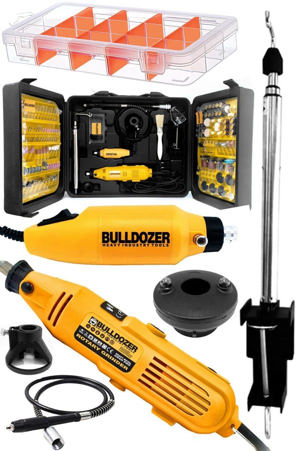 Bulldozer Çift Makine Gravür 450 Parça Set + Organizer Çanta