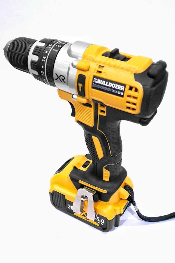 Bulldozer XR 36v 5ah Darbeli Metal Korumalı Madren Çift Akülü Şarjlı Vidalama Matkap 35 Parça ADP - Görsel 7