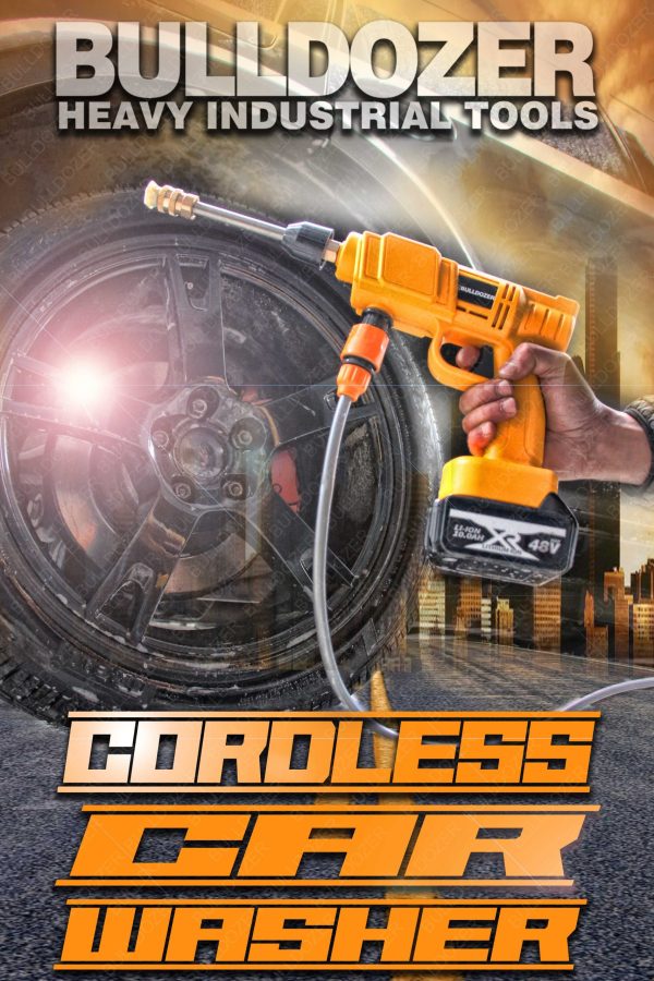 Bulldozer Oto Yıkama Makinesi 2 Akülü Basınçlı Yıkama Set - Görsel 6