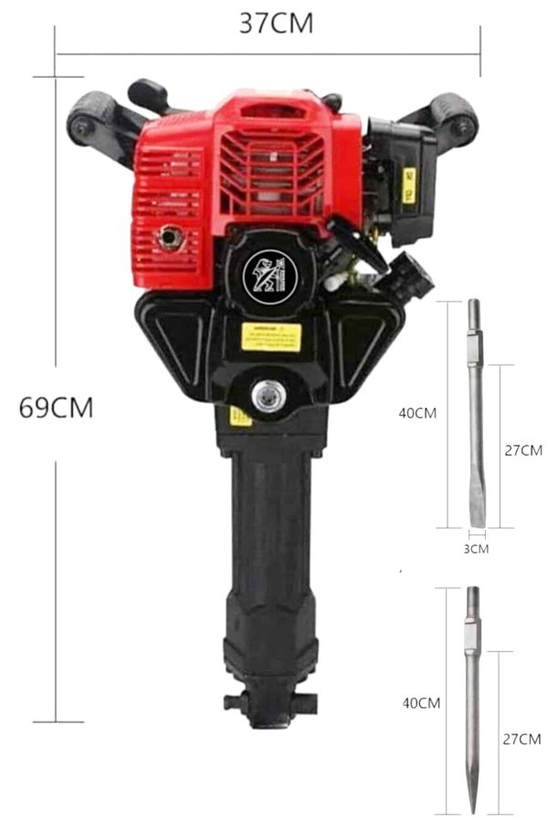 Swazer 6 Hp Benzinli Kırıcı 24kg 2T Motorlu Kırıcı 3 Uç Set - Görsel 2