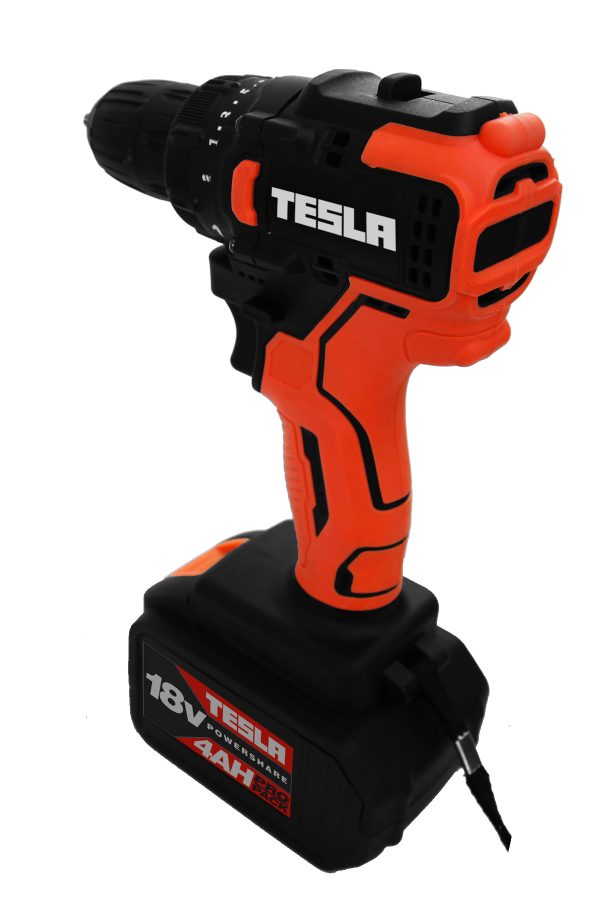 TESLA Kömürsüz Motor Çift Akülü Vidalama Matkap TPT-CD184B - Görsel 2