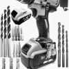 Bulldozer XR 36v 5ah Darbeli ADP Metal Korumalı Madren Çift Akülü Şarjlı Vidalama Matkap 35 Parça GreyON