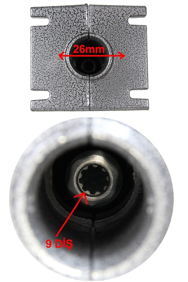 Swazer Çapamax Çapalama Aparatı Eğilmez Bıçak 26mm 9 Diş - Görsel 4