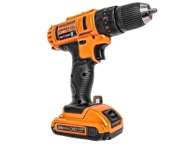 Bulldozer XR-TİTAN 24 V 5 Ah Darbeli Çift Akülü Şarjlı Vidalama Matkap + 27 Parça Titan Usta Seti - Görsel 5