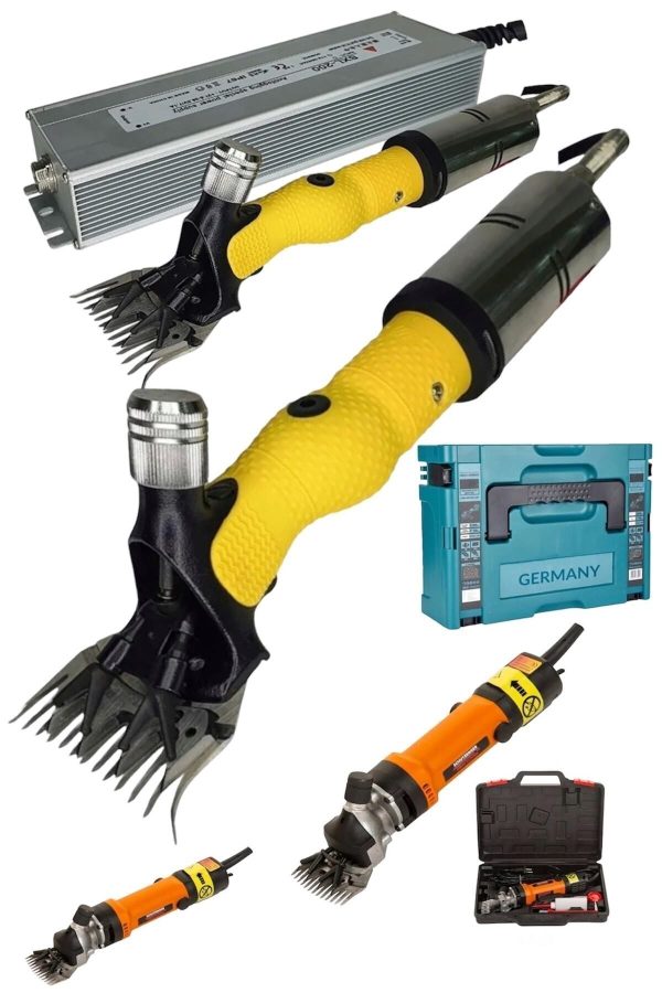 BULLDOZER 2'li Set 4200w Güçlendirilmiş Yeni Nesil Adaptörlü Koyun Keçi Kırkma Ve Devir Ayarlı Koyun Keçi