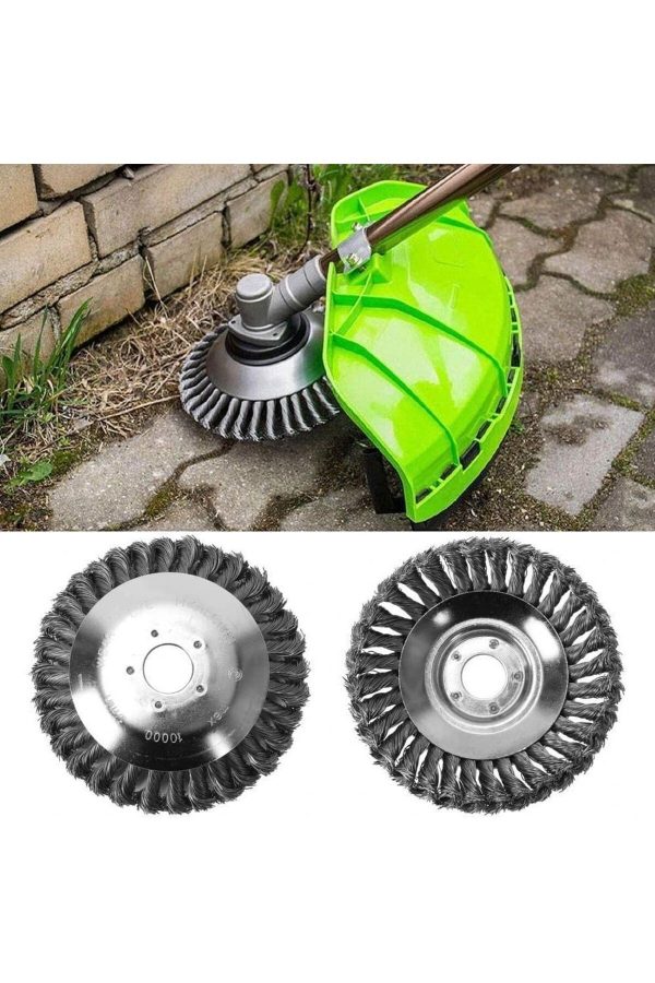BULLDOZER Tırpan Başlığı Kıyı Temizleme Çelik Telli Universal Çim Ot Biçme Başlığı Çelik Bıçaklı - Görsel 4