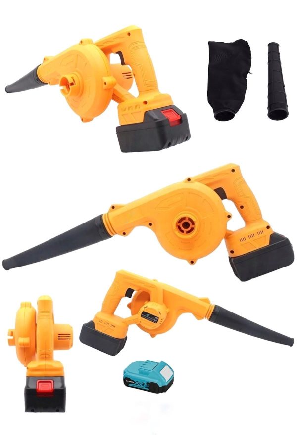 BULLDOZER 128Vf 7 Kademeli Hız Ayarlı Tek Bataryalı Şarjlı Hava Üfleyici Ve Toz Toplayıcı Güç Çekme Makinesi - Görsel 2