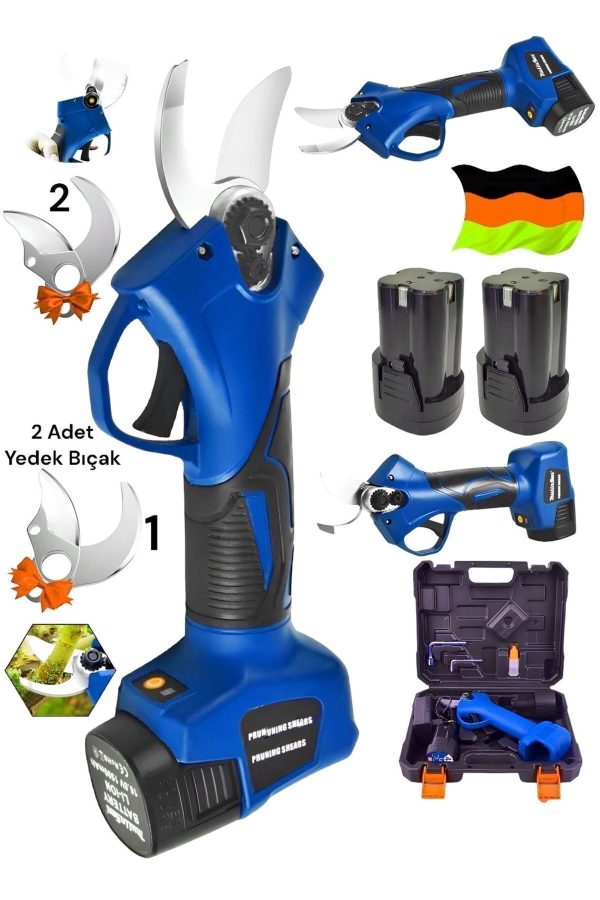 BULLDOZER 972RP ARMUT ÇİFT AKÜLÜ ÇELİK ŞANZUMAN ŞARJLI DAL AĞAÇ KESME BAĞ BUDASMA MAKASI