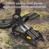 BULLDOZER 890P Çift Piston 160 Psi Bisiklet Motor Tekeri Şişme Havuz El ve Ayak Hava Pompası - Görsel 3