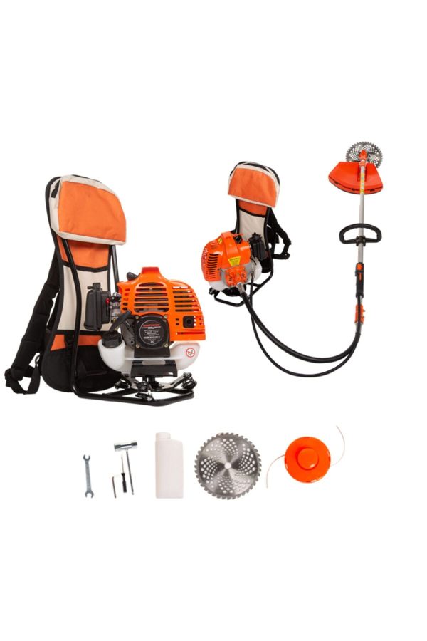 BULLDOZER Yeni Nesil Motor 7.9 Hp Metal Şanzuman Sırttan Tipi Ot Çim Çalı Biçme Tırpanı Hr-9520