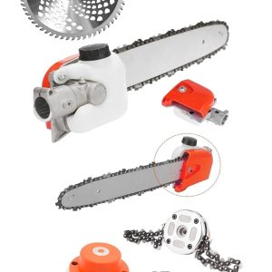 BULLDOZER Süper 3'lü Set Zinçirli Dal Budama -zinçirli Başlık- Disk Çim Yandan Biçme 28mm Uyumlu