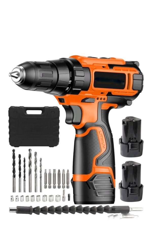 BULLDOZER German Desing 24v Çift Akülü Şarjlı Matkap Li-ion Bataryalı 24 Parça