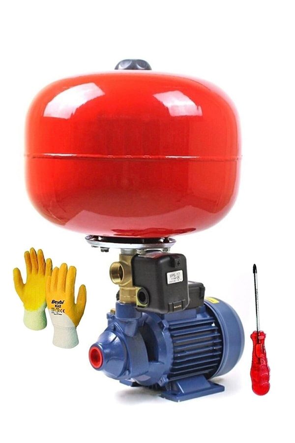 BULLDOZER Bakır Sargı Qb Dkm60 24 Lt Tank 1 Hp Santrifüj Otomatik Hidrofor Pompa Paket 0.75 Kw 35mt Dike Atar