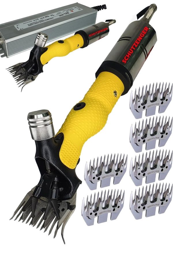 BULLDOZER 4200 Wat Güçlendirilmiş Adaptörlü Yeni Nesil Koyun Kırkma Makinesi 7 Tarak 7 Bıçak Beiyuan Bıçak
