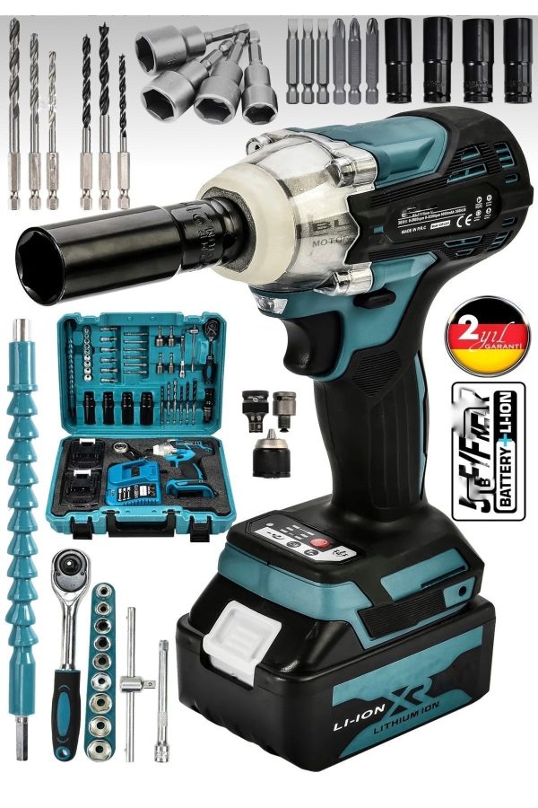 BULLDOZER 598vf Professional Somun Bijon Sökme Şarjlı Darbeli Matkap Vidalama Set Setli 32 Parça