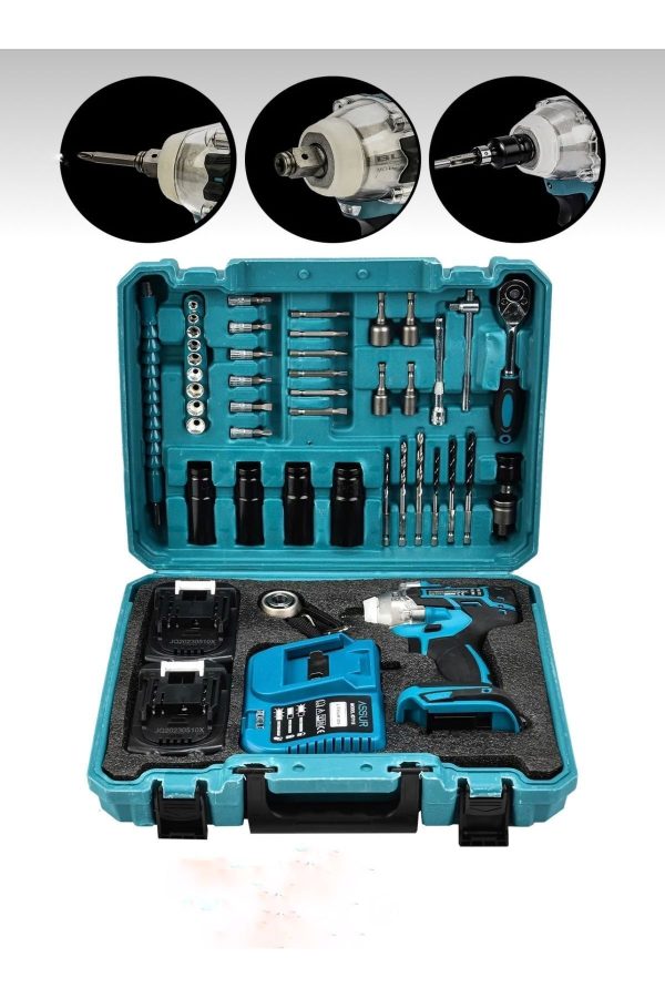 BULLDOZER 598vf Professional Somun Bijon Sökme Şarjlı Darbeli Matkap Vidalama Set Setli 32 Parça - Görsel 3