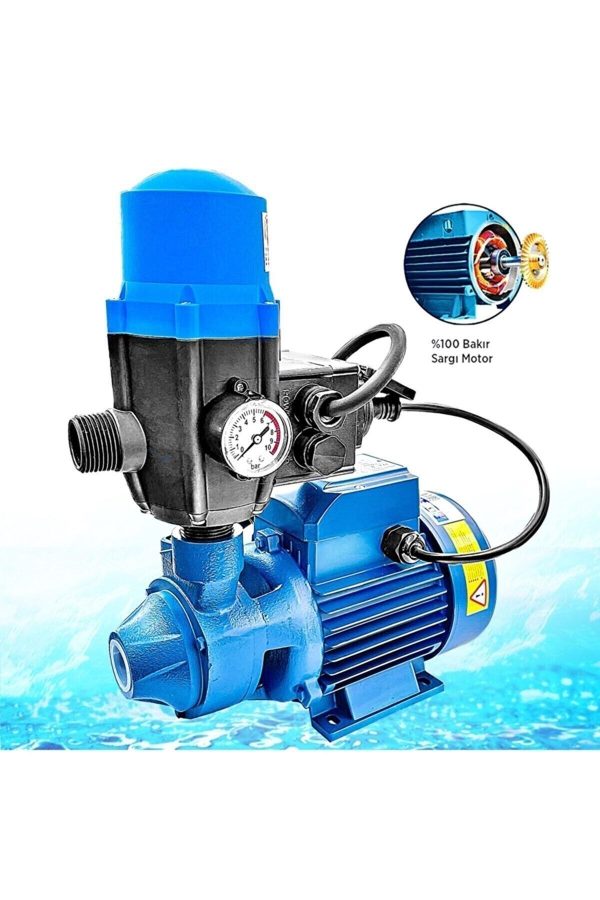 Dkm80 0.75 Kw 1 Hp 1" Bakır Sargılı Paket Hidrofor Sistem Su Pompası Su Motoru 35 Mt Dik - Görsel 2