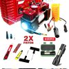 12V 150PSI  Ağır Hizmet Çift SilindirliÇantalı  Oto Kamyon Lastik Şişirme hava kompresörü Kit Set - Görsel 2