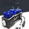 Ağır Hizmet 12V 150PSI Çift Silindirli Çantalı  Oto Kamyon Lastik Şişirme Hava Kompresörü - Görsel 4