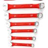 Korumalı Chrome Vanadium Kaydırmaz Çelik 8 Parça Kombine Açık Ağız-Yıldız Anahtar Çantalı PAKET SET