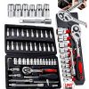 Germany 58 Parça 12 Kombin Anahtar Cr-v Max 1/4 Cırcırlı 46 Parça Lokma Takım Set