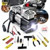Premium Seri Çift Pistonlu 12V 150 Psi Dakikada 85 Lt Araç 4x4 Lastik Bot Şişirme Kompresörü