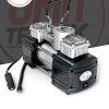 4x4 Turbo Yeni Nesil Motor Çift Pistonlu 12V 150 Psi  Araç Lastik Bot Şişirme Kompresörü Pense Set - Görsel 3