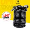 15 Metre Kompresör Spiral Hava Hortumu 8 Mm Hava Tabancası Recor Set Jak Takım - Görsel 3