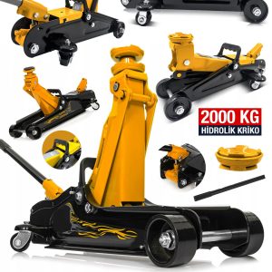 Ultra Series Profesyonel Metal Tekerlekli 2Ton/ 2000 KG Arabalı Hidrolik Kriko Araç Oto Kriko