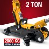 Ultra Series Profesyonel Metal Tekerlekli 2Ton/ 2000 KG Arabalı Hidrolik Kriko Araç Oto Kriko - Görsel 3