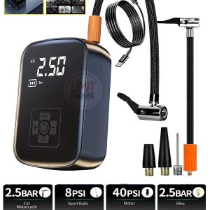 Taşınabilir Dijital Kablosuz Hızlı Lastik Şişirici PowerBank Akü Şarj Işıklı Hava Kompresörü