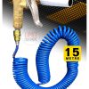 Yeni  Nesil Kompresör Spiral Hava Hortumu 8 mm 15 mt Hava Jakı  Hava Tabancası Recor Seti - Görsel 2