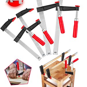 Premium Kalite 400,300,200,150mm F Tipi Ahşap Çelik Mobilyacı Mengene Kıskaç Işkence 4 Set