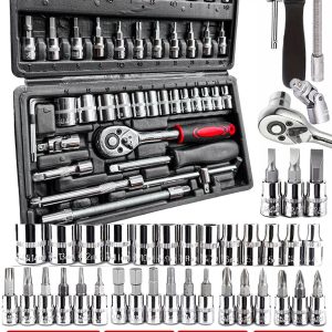 Yüksek Kalite 46 Parça Mini Lokma Takımı Otomatik Cırcırlı 1/4"   Kombinasyon Alet Seti