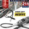 Pro 215pcs Multi 6 Kademe Devirli Çantalı Dramel Gravür Seti Hobi Set, Esnek Şaft 4 İşkence Hediye - Görsel 3
