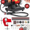 Turbo Motorlu 125PC Metal Çark Motoru Devirli Dramel Zımpara Bileme MENGENELİ Törpülü Set