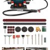 Premium Turbo Motorlu Çark Motoru Devirli Dramel Zımpara Bileme Gravür 115PCS Oyma Taşlama Kiti - Görsel 2