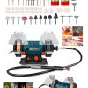 Premium Turbo Motorlu Çark Motoru Devirli Dramel Zımpara Bileme Gravür 115PCS Oyma Taşlama Kiti - Görsel 4
