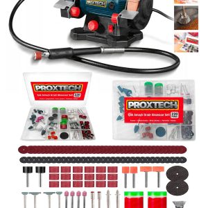 Premium Turbo Motorlu Çark Motoru Devirli Dramel Zımpara Bileme Gravür Kutulu 220 PCS Oyma Taşlama